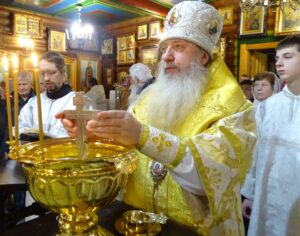 В праздник Крещения Господня епископ Борис совершил Божественную литургию в Покровском кафедральном храме г.Костомукши