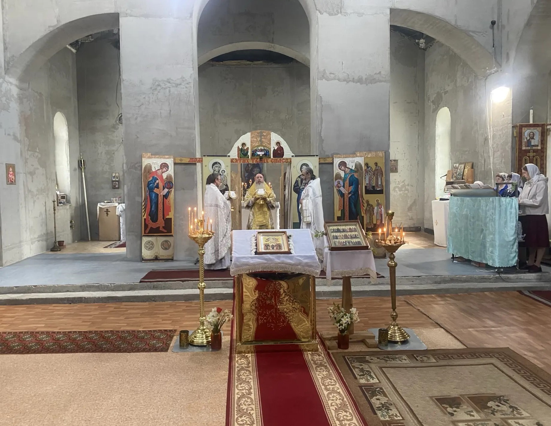 В праздник Вознесения Господня, епископ Борис совершил Литургию в храме прп. Варлаама Керетского п. Чупа